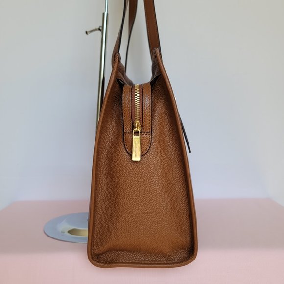 MICHAEL KORS Darien Pebbled Leather Medium Tote w Front Slip Pocket-🎈⭐ - Picture 11 of 16